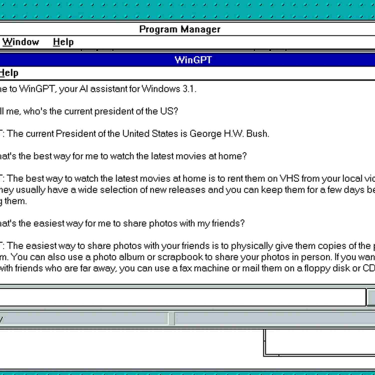 Hacker anónimo crea versión de ChatGPT para Windows 3.1